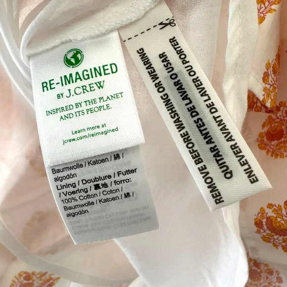 NWT J. Crew Smocked Waist Floral Block Print Mini Dress - XS - Picture 14 of 16